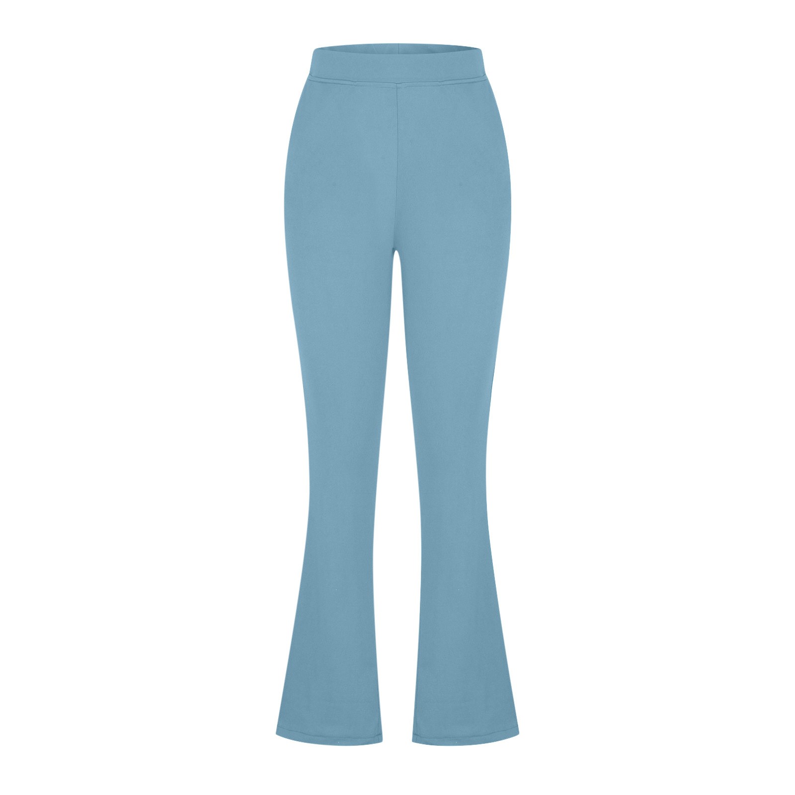 thumbnail image 4 of Pantalones de trabajo elásticos de cintura alta para mujer - Pantalones sin cremallera, color liso, poliéster, informales/de negocios/para el día a día, 4 of 5